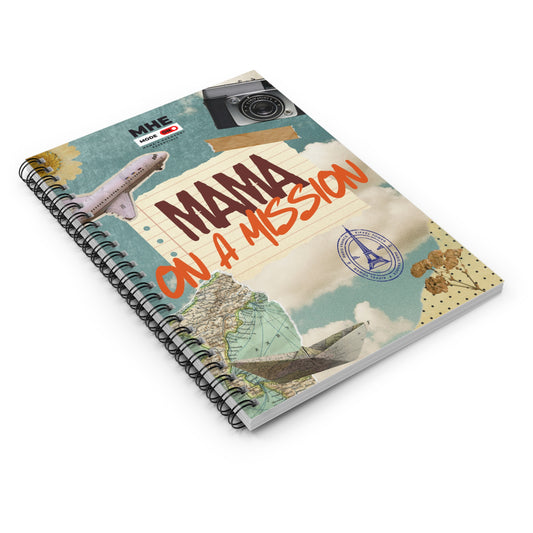 Mama on a Mission Spiral Notebook - Ideal for Moms, Travelers, Journaling, Gifts for Mother's Day, Cute Stationery