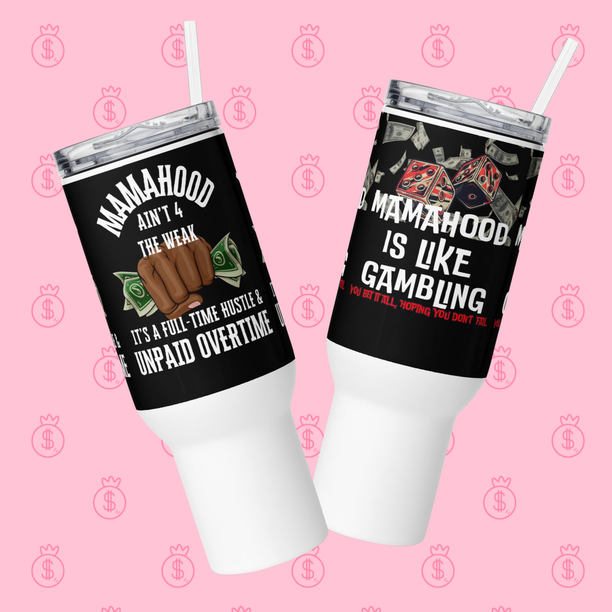 ON THE GO TUMBLERS-Hot coffee. Cold water. Mama moods—served however you like.