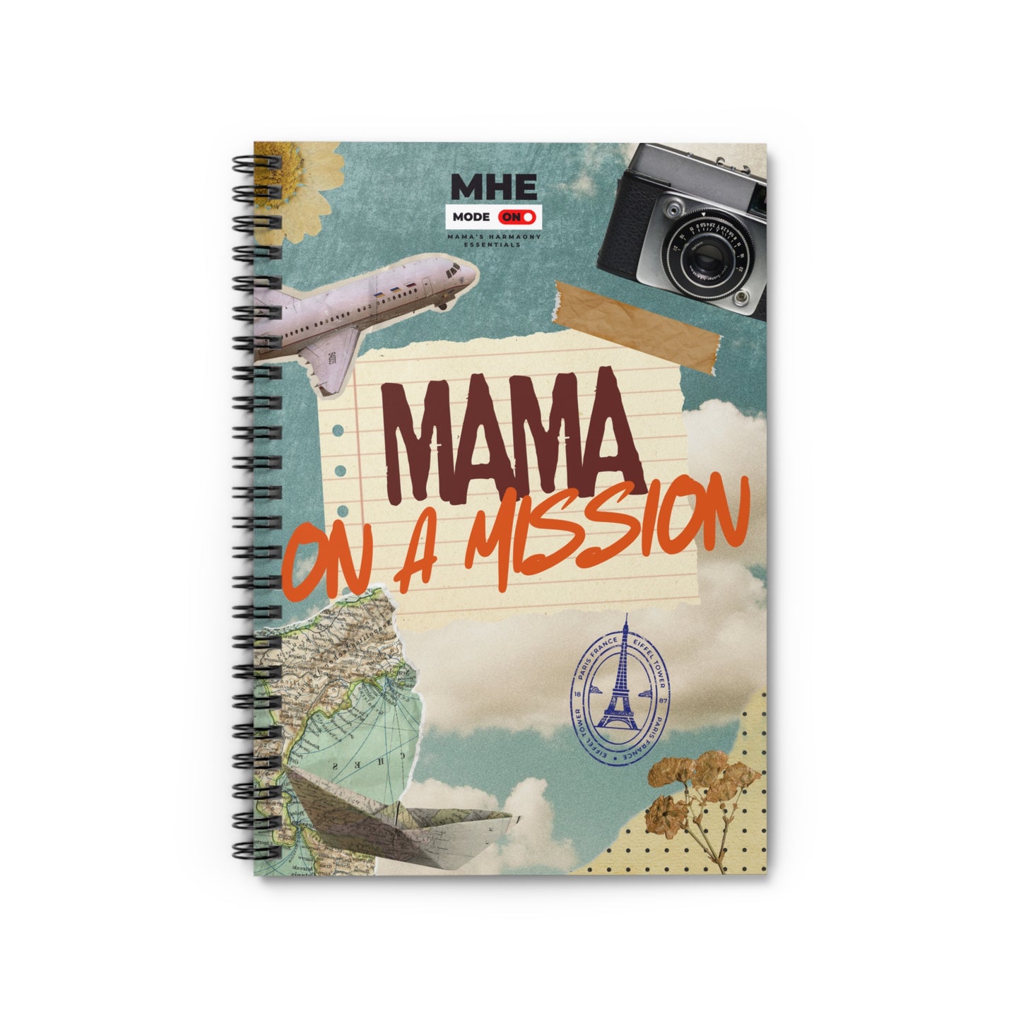 Mama on a Mission Spiral Notebook - Ideal for Moms, Travelers, Journaling, Gifts for Mother's Day, Cute Stationery
