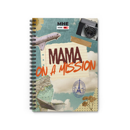 Mama on a Mission Spiral Notebook - Ideal for Moms, Travelers, Journaling, Gifts for Mother's Day, Cute Stationery