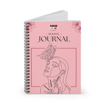 Mama Butterfly Spiral Notebook | Cute Journal for Moms, Gift for Mother's Day, Floral Stationery, Daily Planner, Writing Organizer