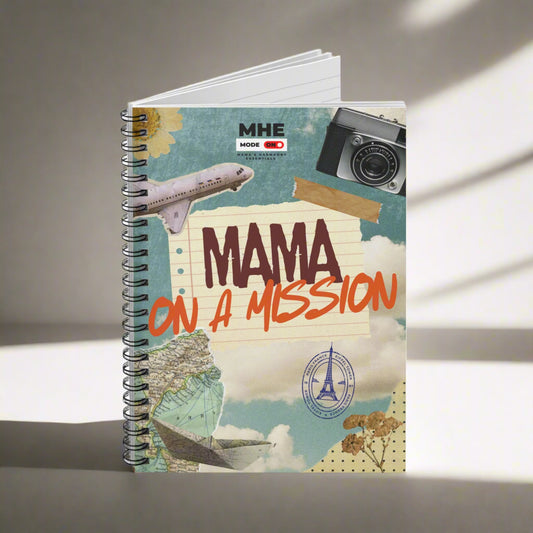 Mama on a Mission Spiral Notebook - Ideal for Moms, Travelers, Journaling, Gifts for Mother's Day, Cute Stationery