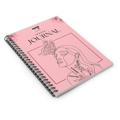 Mama Butterfly Spiral Notebook | Cute Journal for Moms, Gift for Mother's Day, Floral Stationery, Daily Planner, Writing Organizer