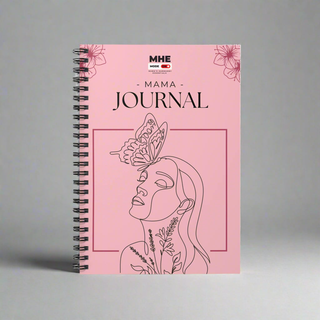 Mama Butterfly Spiral Notebook | Cute Journal for Moms, Gift for Mother's Day, Floral Stationery, Daily Planner, Writing Organizer
