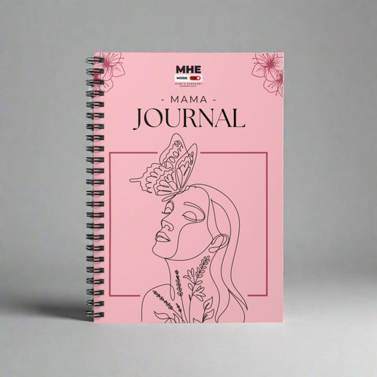Mama Butterfly Spiral Notebook | Cute Journal for Moms, Gift for Mother's Day, Floral Stationery, Daily Planner, Writing Organizer