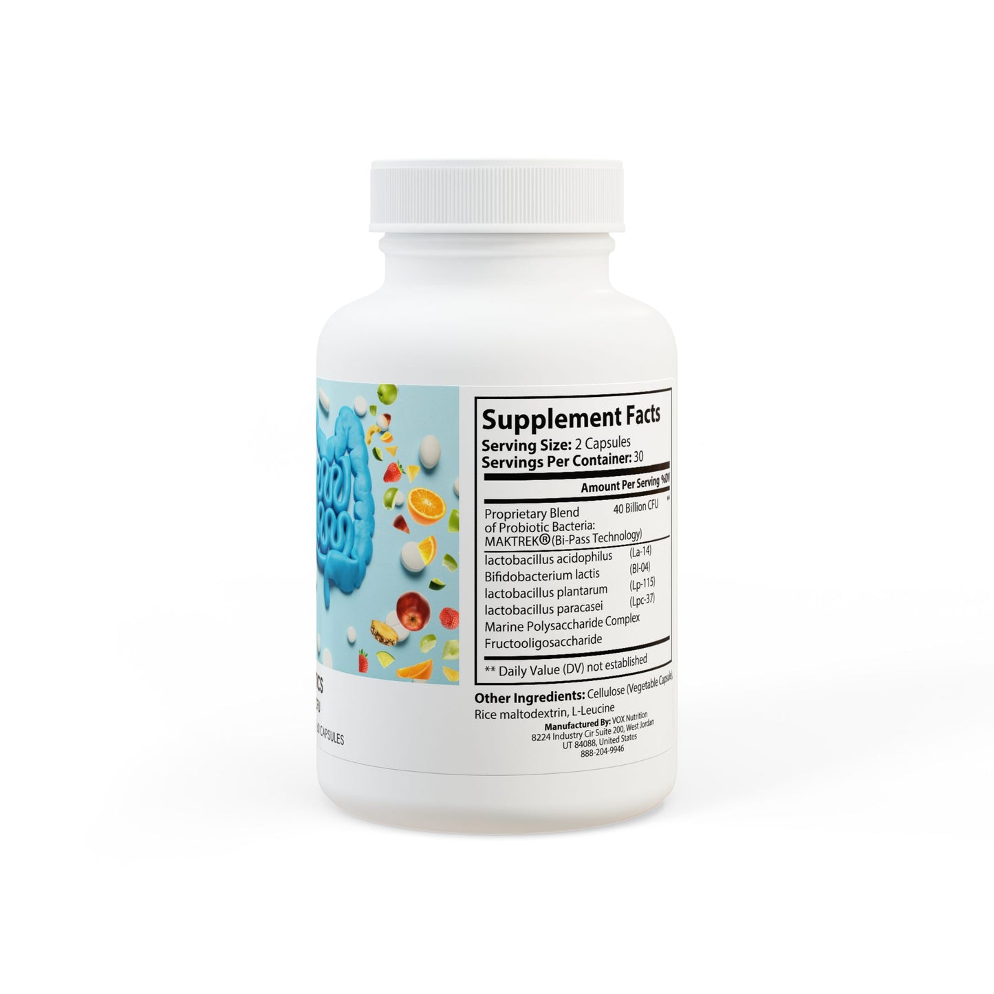 "Gut Feelings Don't Lie" -Probiotics Supplement (60 Capsules)